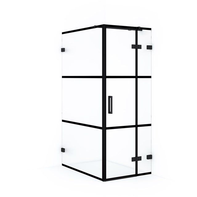 Maxaro Douchecabine Diamond 140x80cm 8mm Helder Veiligheidsglas Zwart