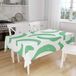 Bonamaison Tafelkleed, Anti-Mold, Sneldrogend, Waterdicht, 100% Polyester Tafellaken, Petroleum Groen, Wit, 140 x 160 Cm