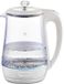 Maestro Bouilloire en verre MR-052-WHITE - 1,7 litre, 2200 W, blanc