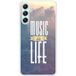 Samsung Bedrukt siliconen hoesje compatibel met Galaxy A24 4G Music is life