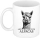 Bellatio Decorations Cadeau mok voor boerderij dieren fans - alpaca - wit - keramiek - 300 ml