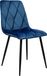 Madison fauteuil en velours, bleu rembourré, design glamour