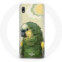 Maniacase Hoesje voor Samsung Galaxy A10 Amazon papegaaien groen