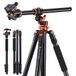 K&F Concept statief voor camera, 230cm Professioneel camerastatief met nieuwe middenkolomconstructie, afneembare monopod, statief voor binnen en buiten T254A7+BH-28L