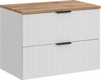 Adriel Meuble bas pour lavabo, 80,6 cm, avec 2 tiroirs, blanc