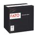 Fato - Wegwerp papieren servetten, ideaal voor aperitief en cocktails, verpakking met 100 servetten, formaat 24 x 24 cm, gevouwen in 4, 2-laags, kleur zwart, papier 100% cellulose, FSC-gecertificeerd