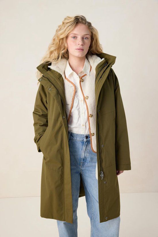 Sissy-Boy Donkergroene Parka Lange Mouw D.Groen