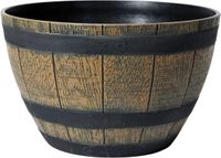 Mega Collections Plantenpot/bloempot - Kunststof - Bruin - Rond - 45L - D51 x H32 cm