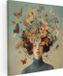Artaza Canvas Schilderij Vrouw met Bloemen op haar Hoofd - 60x60 cm - Canvas Print