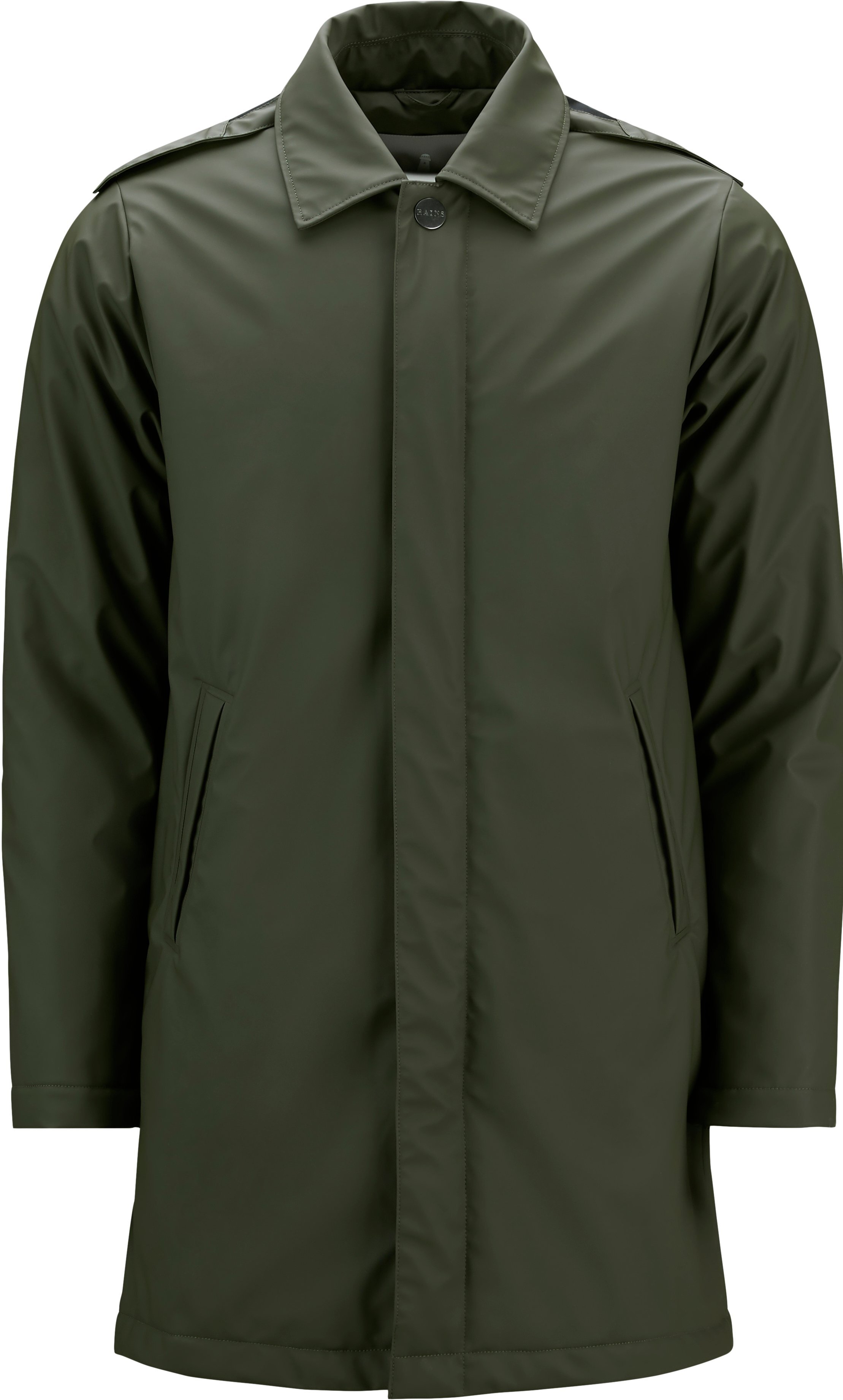 Rains Mac Coat regenjas groen XS-S heren