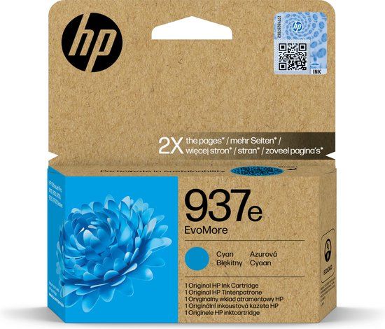 HP 937E Evomore Blue Ink Cartridge - XL - Original