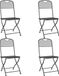 Keter Chaises pliantes 4 pièces maille métallique anthracite