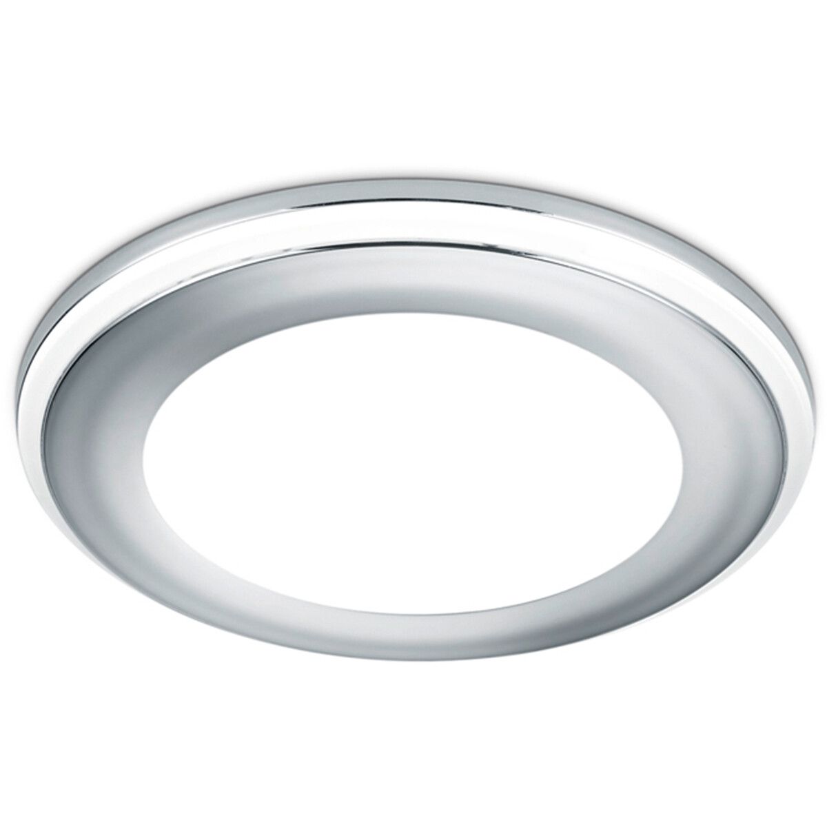 BES LED Trion Auran Inbouwspot - 5W - Warm Wit 3000K - Rond - Mat Chroom - Kunststof