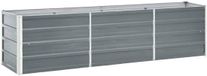 Pinnacle Living Bac à potager - 240 x 40 x 45 cm - Acier galvanisé - Gris