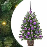 vidaXL Kunstkerstboom met 150 LED-lampjes, groen, 75 cm, PE en PVC