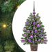 vidaXL Kunstkerstboom met 150 LED-lampjes, groen, 75 cm, PE en PVC