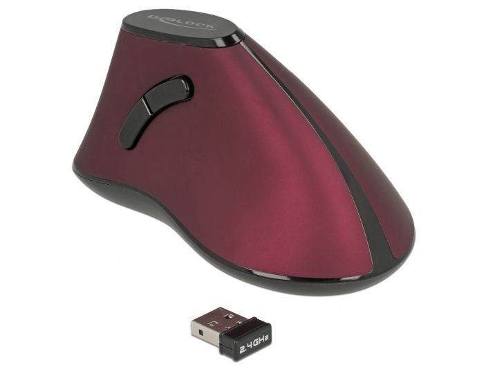 DeLOCK 12528 - Muis - Zwart, Rood