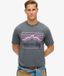 Superdry T-shirt Homme Vintage 90s Terrain Bleu Marine Taille : M