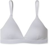SCHIESSER Pure Rib bh (1-pack) - dames beha zonder beugel dubbelrib biologisch katoen uitneembare pads wit