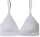 SCHIESSER Pure Rib bh (1-pack) - dames beha zonder beugel dubbelrib biologisch katoen uitneembare pads wit