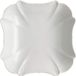 Sans marque Bol en porcelaine - Bol à dessert d'angle - Pour servir des desserts - 23 cm - Blanc
