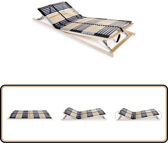 vidaXL Lattenbodem met 42 latten, 7 zones, 70x200 cm