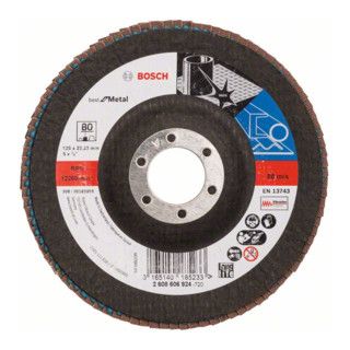 Bosch Lamellenschijf X571 - Best for Metal - 125 x 22,23 mm - 80 - Set van 10