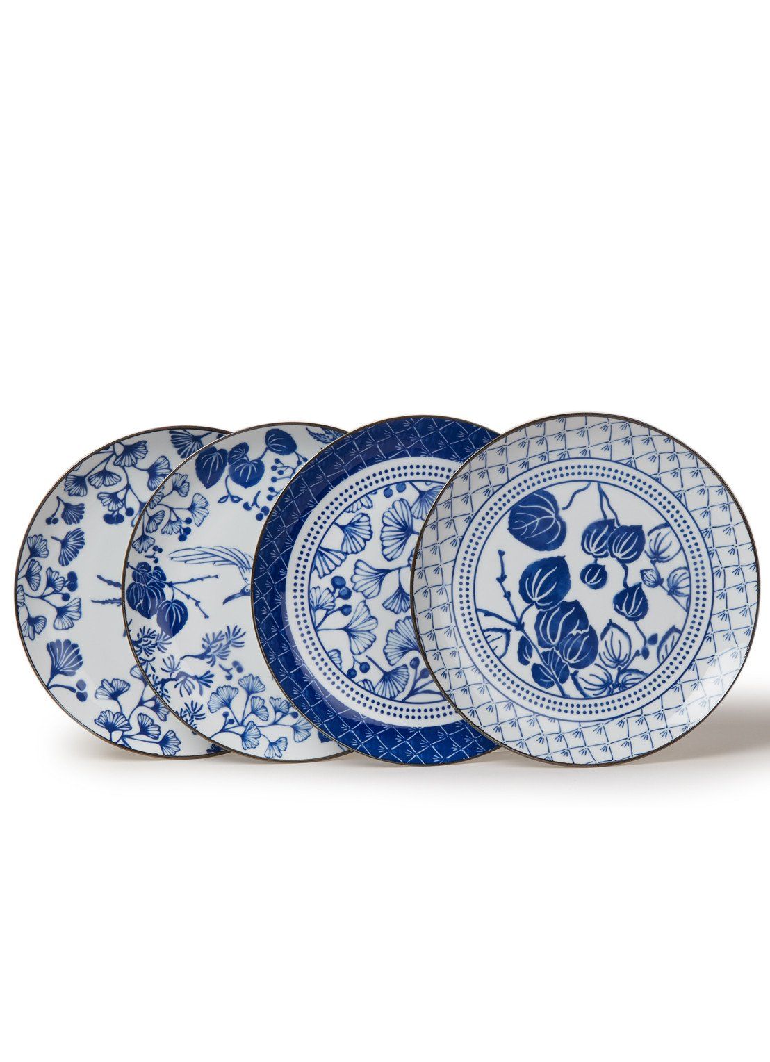Tokyo Design Studio Flora Japonica bord 26 cm set van 4 - 8719323525535