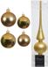 Decoris Kaemingk B.V. Compleet glazen kerstballen pakket goud glans/mat 39 stuks - 18x 4 cm en 20x 6 cm - Inclusief piek mat