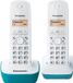 Panasonic Draadloos DECT-telefoon, KX-TG1612FRC, set van twee, met 2 handsets, verlicht display, blauw