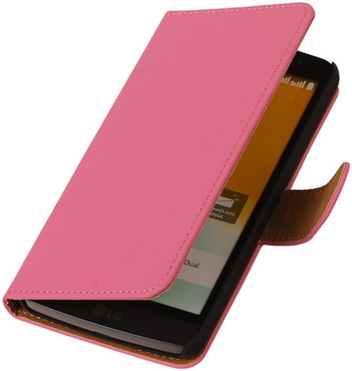 Best Cases LG G4 Effen Booktype Wallet Hoesje Roze - Cover Case