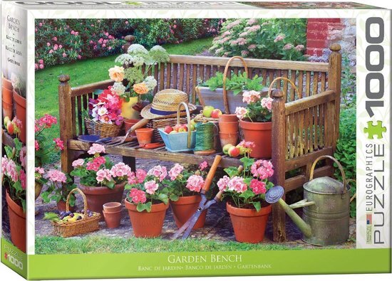 Eurographics 6000-5345 Garden Bench 1000-Piece Puzzle, meerkleurig