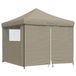 Syfax Partytent Partytent inklapbaar pop-up met 4 zijwanden taupe