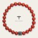 MEN OF MERCURY® Red Jasper Armband Heren - 8mm Natuursteen Kralenarmband - Rood - Elastisch - 21 cm