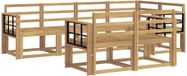 vidaXL - Salon d'extérieur - 7 pièces - 7 places - Blanc - Acacia massif - Bois
