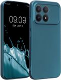 kwmobile metallic telefoonhoesje van TPU - geschikt voor Xiaomi Poco F8 Pro - Flexible case voor smartphone - In Metallic carabisch blauw