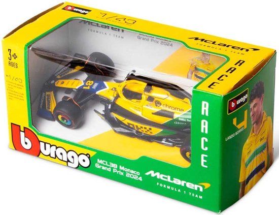 Bburago 1:43 F1 McLaren MCL38 2024 Piastri - Senna Livery