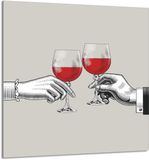 TMK ArtDeko Snijplank - 60x65 cm - Wijnprint - Gehard Verre