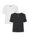 PIECES Pcamira Ss JRS Noos Bc Lot de 2 t-shirts, Noir, XXL