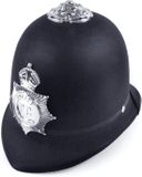 Rubies Politie/agent verkleed helm - zwart - satijnen stof - voor kinderen