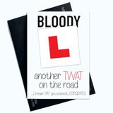 Grappige rijtestkaarten met succes Well Done Congratulaties Twat On The Road AP132