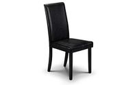 Julian Bowen Hudson set van 2 zwarte eetkamerstoelen