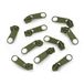 cyclingcolors 10 x vervangende ritssluiting-reparatieset voor ritssluiting, hoofd nr. 5, schuivers voor kleding, tassen, jassen, tassen, koffers, jeans, grijs/groen