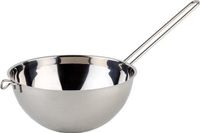 APS Waterbadkom, bain-marie, kom hoogglans gepolijst, met draadgreep, Ø 18 cm, hoogte 9 cm, voor 1,5 l volume, roestvrij staal 18/8