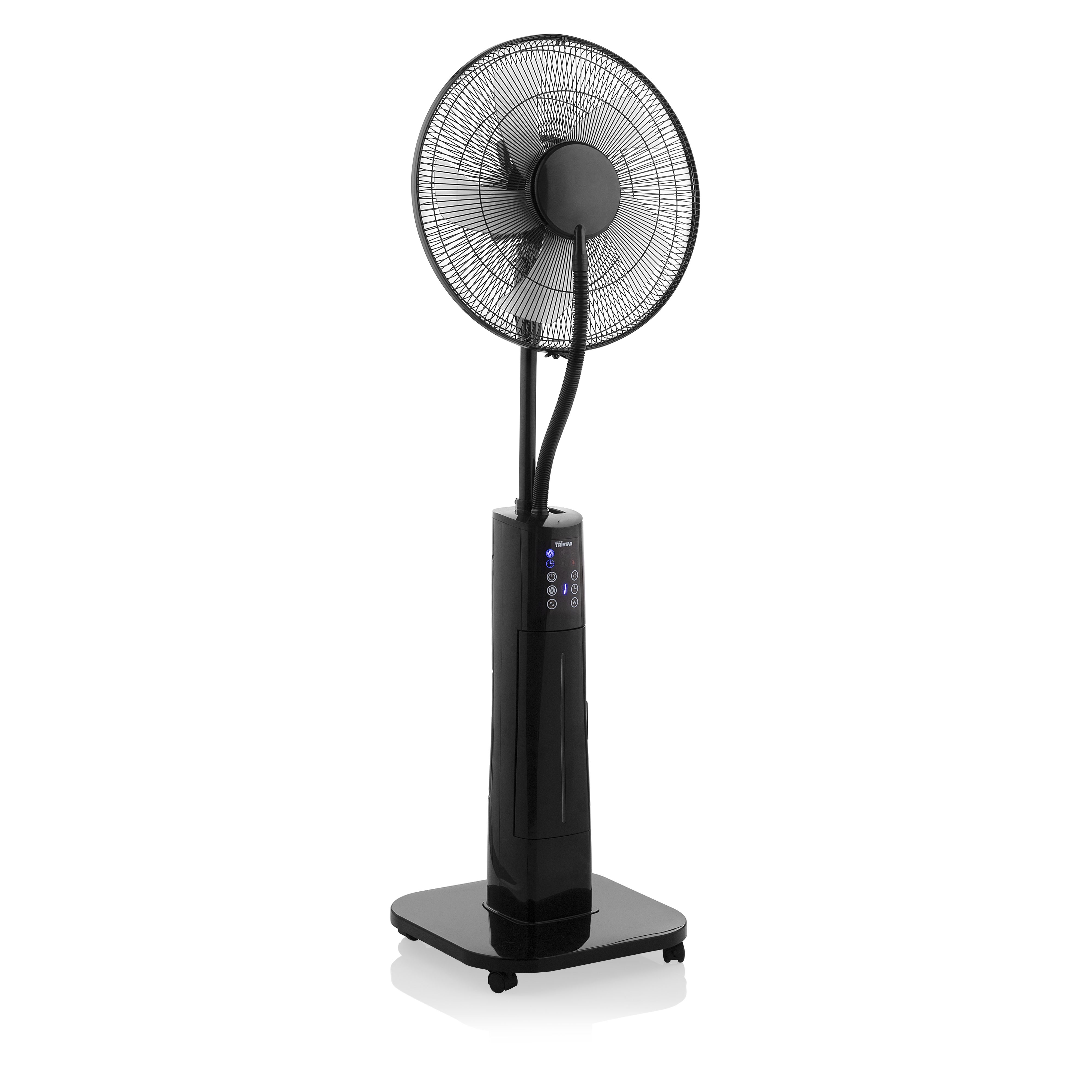 Tristar VE-5884 Mist Ventilator - Black - 40cm - 3 Speeds - Timer - Remote Control