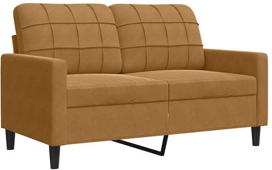 vidaXL Tweezitsbank 120 cm fluweel bruin