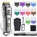 StarTech Skull Skull Haartrimmer - Professionele verzorgingsset - USB-opladen - RVS-messen - 160 minuten gebruiksduur - 10 gekleurde opzetkammen - Zilver