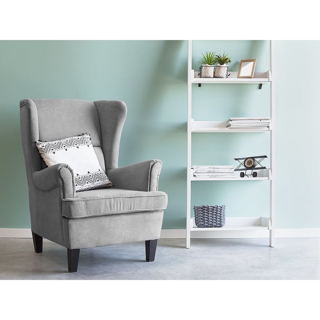 Beliani ABSON Fauteuil - Grijs - Polyester