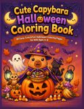Cute Capybara Halloween Coloring Book