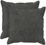 vidaXL Kussensloop - 2 stuks - Katoensatijn - Antracietkleurig - 70 x 70 cm